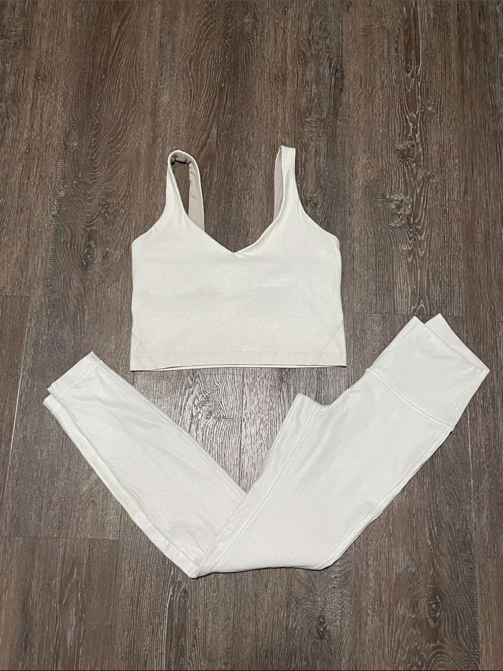 Like New Lululemon Matching Ribbed Align *Shine Set. Size Top 6/Bottom 4